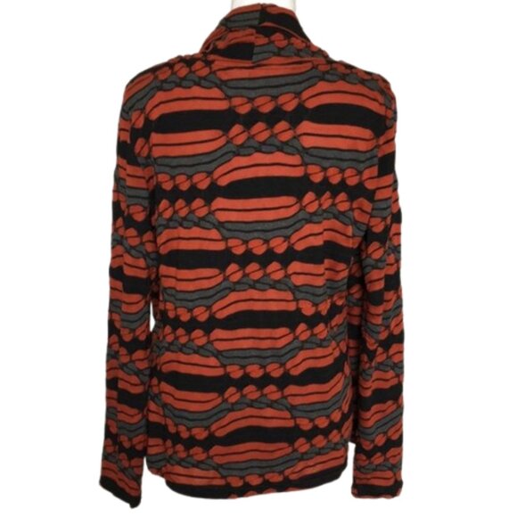 Chic Orange and Gray Striped Women's Tank Top - Picture 6 of 6